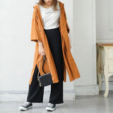 ドロストガウンフードロングコート