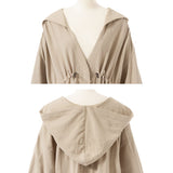 ドロストガウンフードロングコート