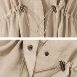 ドロストガウンフードロングコート