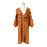 ドロストガウンフードロングコート