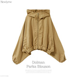 ドルマンパーカーブルゾン