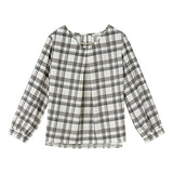 ビットVネックギャザースリーブトップス