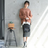 フェイクレイヤードスウェットトップス