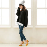 フェイクレイヤードスウェットトップス