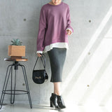 フェイクレイヤードスウェットトップス