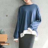 フェイクレイヤードスウェットトップス