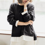 フェイクレイヤードスウェットトップス