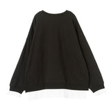 フェイクレイヤードスウェットトップス