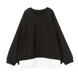 フェイクレイヤードスウェットトップス