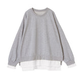 フェイクレイヤードスウェットトップス