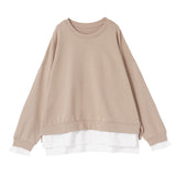 フェイクレイヤードスウェットトップス