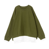 フェイクレイヤードスウェットトップス