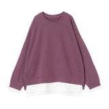 フェイクレイヤードスウェットトップス