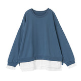 フェイクレイヤードスウェットトップス