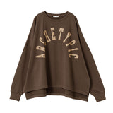 オーバーサイズロゴスウェットトップス