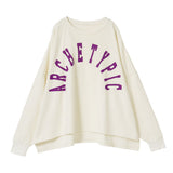 オーバーサイズロゴスウェットトップス