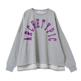 オーバーサイズロゴスウェットトップス