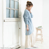 フィッシュテールスウェットチュニックワンピース