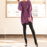 フィッシュテールスウェットチュニックワンピース