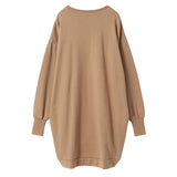 フィッシュテールスウェットチュニックワンピース