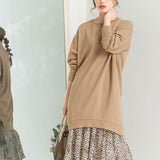 フィッシュテールスウェットチュニックワンピース