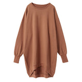 フィッシュテールスウェットチュニックワンピース