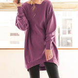 フィッシュテールスウェットチュニックワンピース