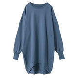 フィッシュテールスウェットチュニックワンピース