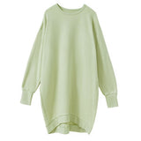 フィッシュテールスウェットチュニックワンピース