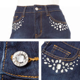 ビジューポケットスキニーデニム