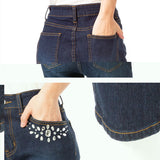 ビジューポケットスキニーデニム