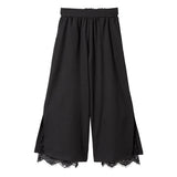 スカラップレーススリットワイドパンツ