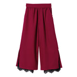 スカラップレーススリットワイドパンツ