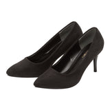 走れる7.5cmピンヒールポインテッドトゥパンプス