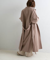 ダブルフェイスサイドスリットガウンコート