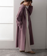 ダブルフェイスサイドスリットガウンコート