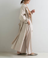 ダブルフェイスサイドスリットガウンコート