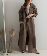 ダブルフェイスサイドスリットガウンコート