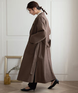 ダブルフェイスサイドスリットガウンコート