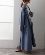 ダブルフェイスサイドスリットガウンコート