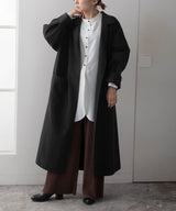 ダブルフェイスサイドスリットガウンコート