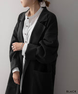 ダブルフェイスサイドスリットガウンコート