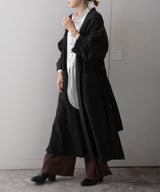 ダブルフェイスサイドスリットガウンコート