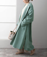 ダブルフェイスサイドスリットガウンコート