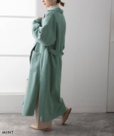 ダブルフェイスサイドスリットガウンコート