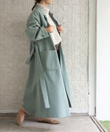 ダブルフェイスサイドスリットガウンコート