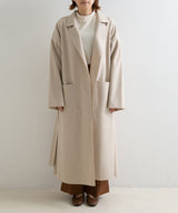 ダブルフェイスサイドスリットガウンコート