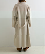 ダブルフェイスサイドスリットガウンコート