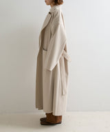 ダブルフェイスサイドスリットガウンコート