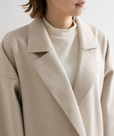 ダブルフェイスサイドスリットガウンコート